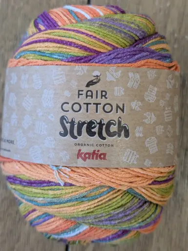 [KFCS105] Fair Cotton Stretch 105 Blackberry-green-orange